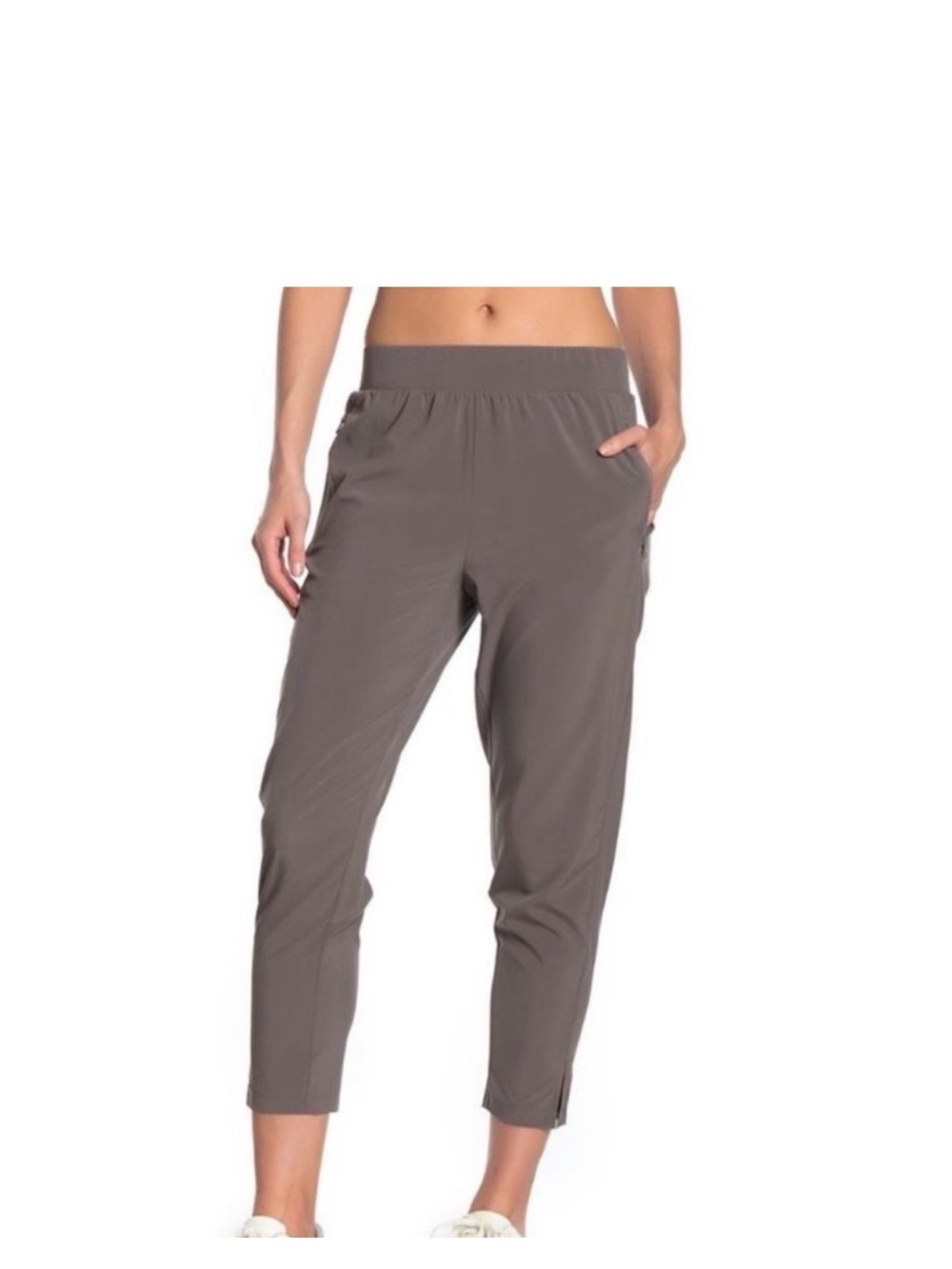 Z BY ZELLA Gray Expression Zip Pocket‎ Ankle Crop Active Jogger Pants Size Small